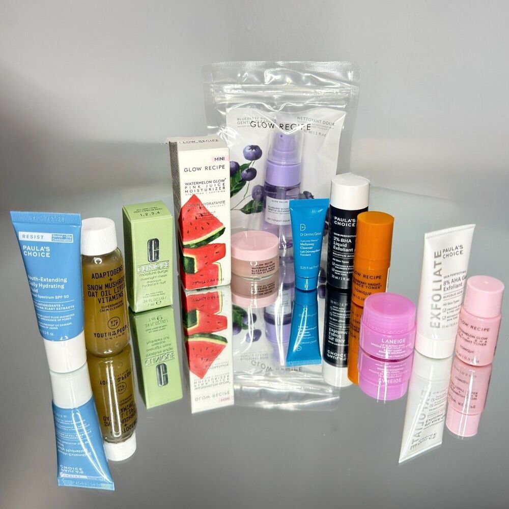 NEW Skincare Bundle—Glow Recipe|Paula's Choice|Youth To The People|YTTP|Laneige